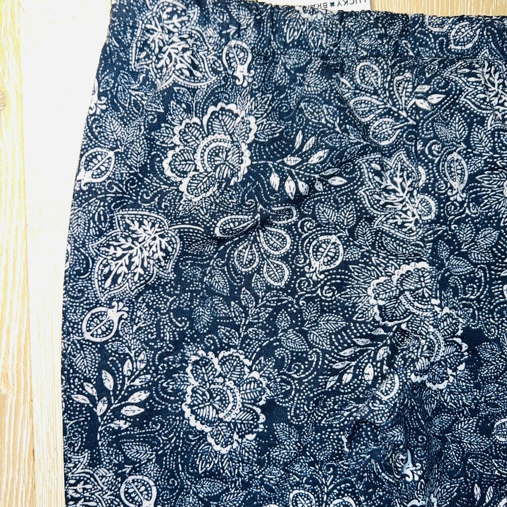 Lucky Brand - Pajama Jogger Pants Women's S Navy Paisley NWT Elastic Tie Waist - Picture 5 of 11